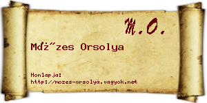 Mózes Orsolya névjegykártya