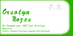 orsolya mozes business card